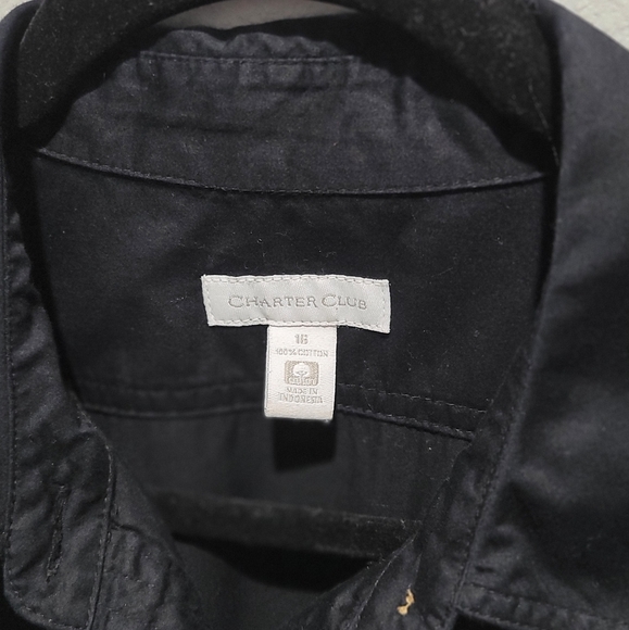 Chartes Club button up black dress - Picture 5 of 8